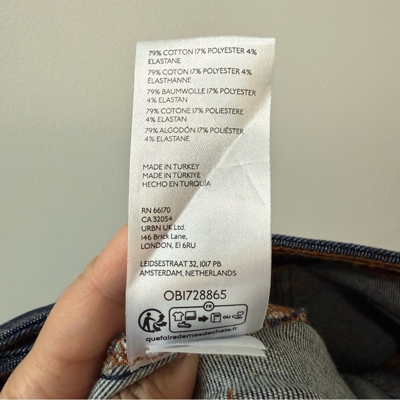 Anthropologie Pilcro The Nyhavn Cropped Flare Leg Jeans Dark Blue Sz 32 - Picture 10 of 15